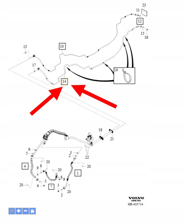 RURA WĄŻ KLIMATYZACJI TYŁ 2.0 B4 D4 VOLVO XC90 2016- XC60 OEM/OE 31404422