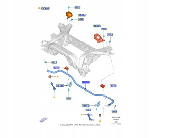 STABILIZATOR TYLNY FORD MUSTANG Mk6 2015- OE 5282199 _ FR3C-5A772-CB