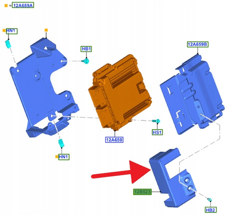 POKRYWA KOMPUTERA SILNIKA FORD MUSTANG 2015- OE 1917773 _ GR3A-12A532-AC