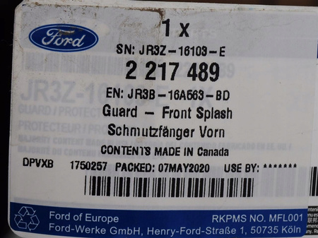 NADKOLE PRZEDNIE LEWE FORD MUSTANG Mk6 2017- Z WYGŁUSZENIEM