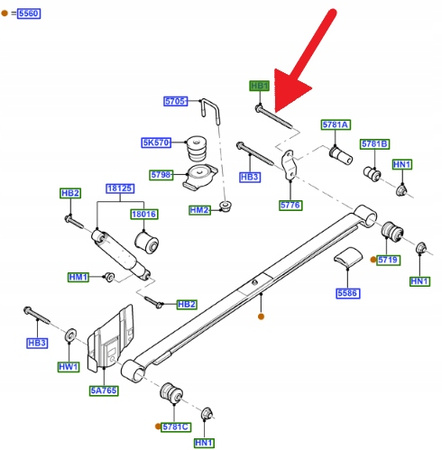 ŚRUBA M14 170MM AMORTYZATORA TYŁ FORD TRANSIT 14- 1444192 _ W705048-S442