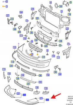 SPOILER PRZEDNI LEWY GALAXY 2000-06 1251367 _ YM21-A002A21-BBYYE1