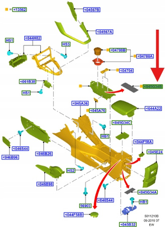 MATA UCHWYTU NA NAPOJE FORD FOCUS 2014- OE 1867557 _ F1EB-A046B94-CB3JA6