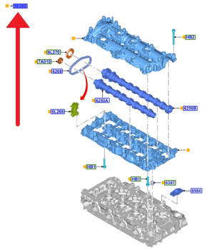 WAŁKI ROZRZĄDU POKRYWA 1.5 TDCI TRANSIT PUMA KUGA 2646856 _ JX6Q-6E262-BA