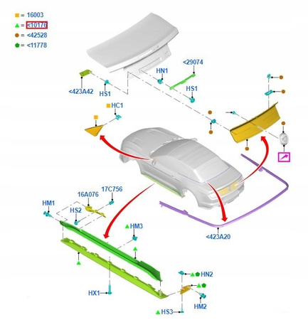 LISTWA PROGOWA LEWA FORD MUSTANG Mk6 2017- 2308177 _ FR3B-6310155-APPRAA