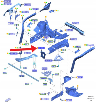 KOŃCÓWKA PRZEDŁUŻNICY LEWA FORD KUGA 2020- 2447893 _ LX6B-S101B91-AB