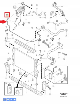 Przewód układu chłodzenia Volvo OE 31319052