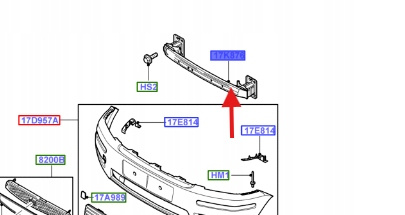 WZMOCNIENIE BELKA ZDERZAKA PRZÓD FORD FUSION 2002- 1460510 _ 6N11-17K876-AB