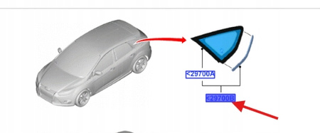 OKIENKO BOCZNE PRAWY TYŁ FORD FOCUS 2011- 2018 2010630 _ BM51-A297B00-DG