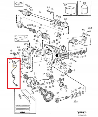 CZUJNIK INDUKCYJNO?CI VOLVO 760 88-89r 780 86-89r OE 1363557