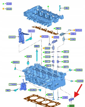 ZAWÓR STERUJĄCY GŁOWICY FORD SMAX EDGE 2.0L TDCi 1861743 _ DS7Q-6801-BA