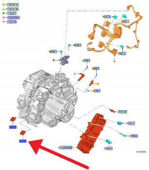 CZUJNIK CIŚNIENIA OLEJU SKRZYNI AUTOMAT 7-BIEG FORD 2457682 _ M1BP-9D290-AA