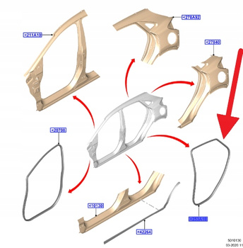 USZCZELKA DRZWI TYŁ LEWA FORD OE PUMA 2020- L1TB-S253A11-AC 2500821