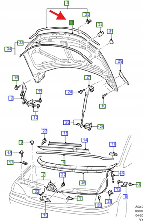 MASKA SILNIKA FORD GALAXY MK2 2000- 1316291 _ 4M21-A16A858-AA