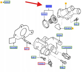 TERMOSTAT FUSION FIESTA FOCUS PUMA 1303374 _ 96MM-8575-A1A
