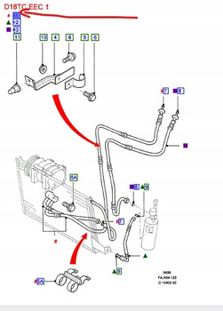PRZEWÓD KLIMATYZACJI FORD ESCORT 1.8D 1996-2001 _ 1048619 _ 96AW-19C988-CE