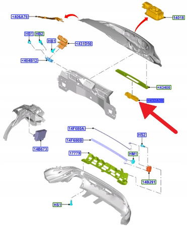 PRZYCISK KLAPY BAGAŻNIKA FORD PUMA 2019- OE 2588253 _ L1TB-19B514-AB