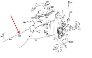 WIĄZKA ELEKTRYCZNA DRZWI LEWY PRZÓD MERCEDES S klasa W217 OE A2175400306