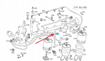 PRZEWÓD PALIWA DIESEL OM612 MERCEDES OE A6120781481