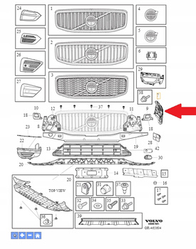 Wspornik zderzaka przód Volvo XC60 (18-) 31425162