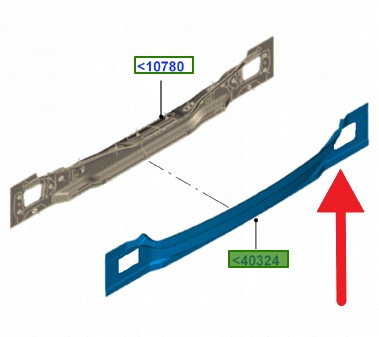 PAS TYLNY ZEWN FORD FOCUS KOMBI Mk3 2011- OE 1704558 _ BM51-N40324-AB