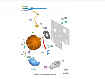 Serwo hamulca - Ford Transit Mk7 Mk8 Custom 2374778 _ KTGK21-2002-AB