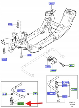 ŁĄCZNIK DRĄŻKA STABILIZATORA 2408359 _ 3M5J-5C486-BF