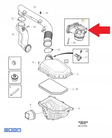 Przepustnica Volvo OE 32202650