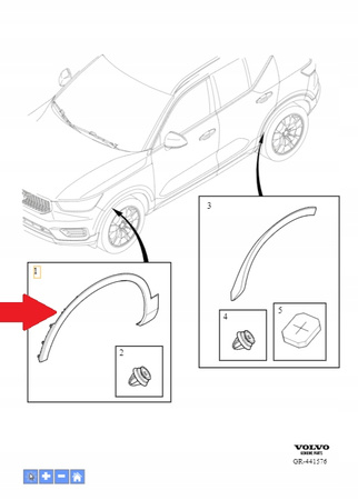 Owiewka błotnika lewy przód Volvo XC40 31448324