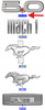EMBLEMAT NAPIS 5.0 PRZÓD FORD MUSTANG 2015- OE 5311262 _ FR3B-16C148-ABSM
