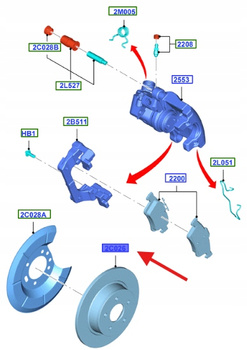 TARCZA HAMULCOWA TRANSIT CONNECT 2013- 2279492 _ KV6C-2A315-BC