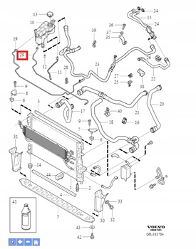 PRZEWÓD CHŁODNICY VOLVO S60 II 11-15 S80 II 07-15r