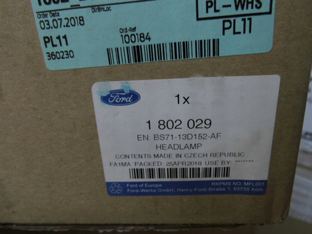 REFLEKTOR PRAWY SKRĘTNY FORD MONDEO Mk4 2010- 1802029 _ BS71-13D152-AF