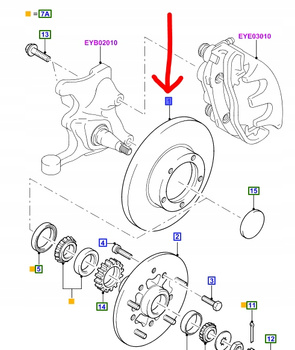 TARCZE HAMULCOWE PRZÓD FORD TRANSIT 1991-2000 _5029816_95VX-1125-BA