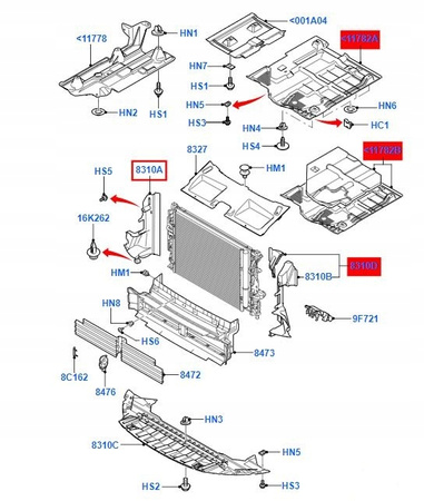 DEFLEKTOR POWIETRZA PRAWY FORD MONDEO 2008- S-MAX GALAXY 2006- _ 1553426 _ 6M21-8310-AD