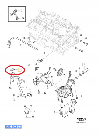 USZCZELKA RURKI POMPY OLEJUC B3 1,5 B4 2,0 D4 2.0 VOLVO XC70 OE _ 32267801