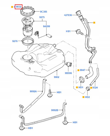 PRZEWÓD WLEWU PALIWA FORD FOCUS Mk2 2009-10_1726522_9V41-9032-DD
