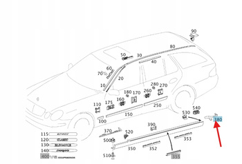 USZCZELKA PROGU TYŁ LEWA MERCEDES E klasa W211 OE A2116980798