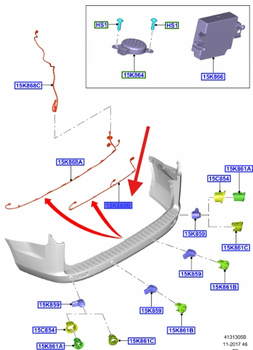 PRZEWÓD PRZYŁĄCZENIOWY TRANSIT TOURNEO 2012- 2188246 _ JK2T-15K868-BA
