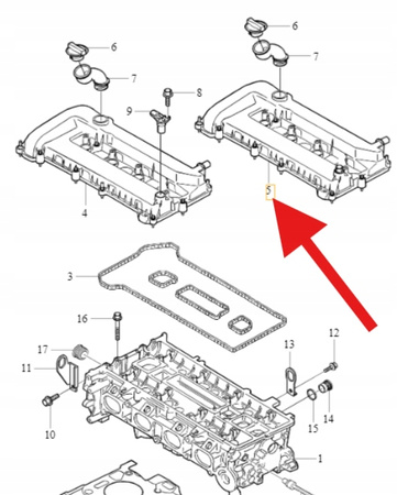 OSŁONA POKRYWA ZAWORÓW B4 VOLVO S40 V50 2005- C30 S80 V70 OE 30758079