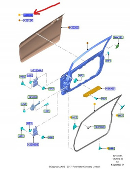 USZCZELKA DRZWI LEWYCH FORD FIESTA Mk7 2009-2017 2054842 _ F1BB-B20531-AC