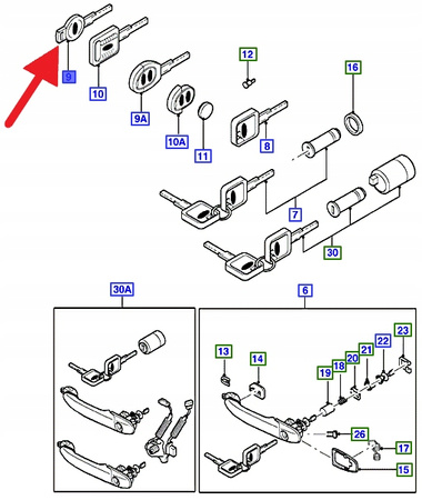KLUCZ SUROWY FORD GALAXY 1994- OE 1073456 _ 98VW-A22053-NAYYEJ