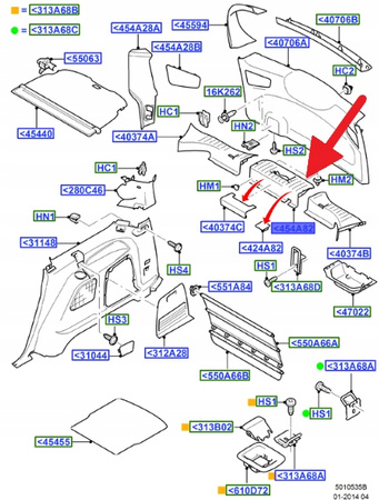 WYKOŃCZENIE NAKŁADKA BAGAŻNIKA FORD GALAXY 2006- 1469211 _ 6M21-U403F72-AD