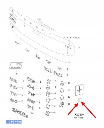 EMBLEMAT POLESTAR KLAPY TYŁ VOLVO XC90 2016-2023 XC60 18- V60 OEM 32282802
