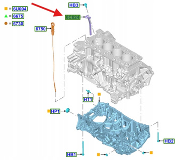 CZUJNIK POZIOMU OLEJU FORD EDGE TRANSIT 2.0 ECOBLUE 2731682 _ GK2A-6C624-BC