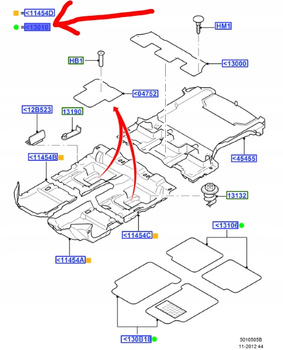 KOMPLET DYWANIKÓW FORD S-MAX Mk1 2007-2010 ANGLIK _1520365_6M2J-R130A88-FA3ZHE