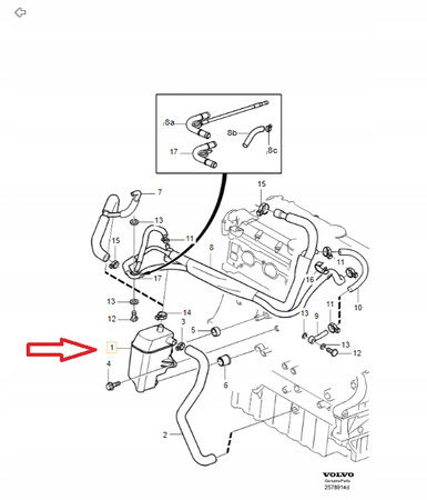 ODMA SILNIKA B6 2.9 3.0 VOLVO S80 1999- OE 9497454