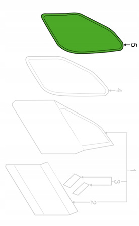 USZCZELKA KAROSERYJNA DRZWI PRZEDNICH VOLVO XC90 2016- OEM/OE 32342436