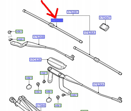 PIÓRO WYCIERACZKI PRZÓD LEWA FORD C-MAX 2003-2010 _1680506_3M5J-17B437-AA