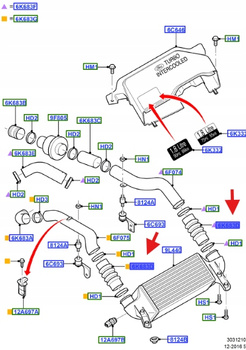 PRZEWÓD POWIETRZE TRANSIT CONNECT 02-13 5050745 _ 8T16-6N650-AB